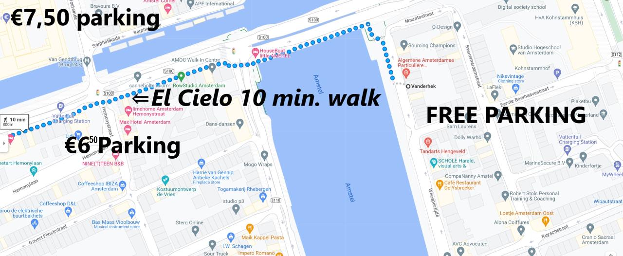 Parkeren Oost salon el cielo